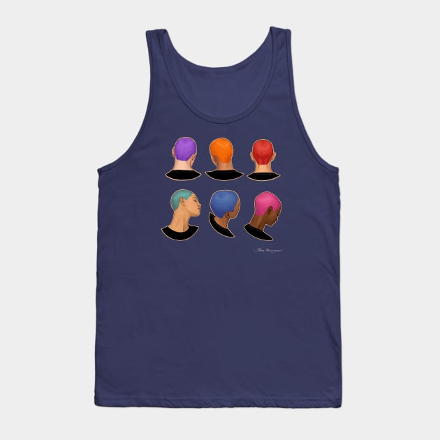 Bald heads Tank Top by Flora Provenzano